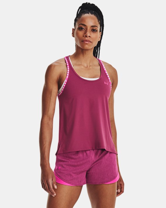 Women's UA Knockout Tank in Purple image number 0